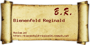 Bienenfeld Reginald névjegykártya